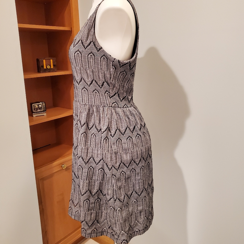 Lucky Brand Black and Gray Art Deco Dress - Picture 7 of 11